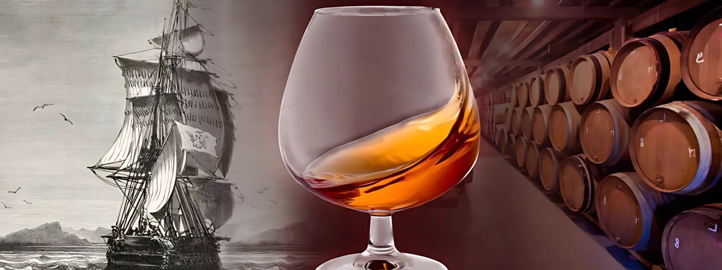 Bottle of dark spiced rum on white background