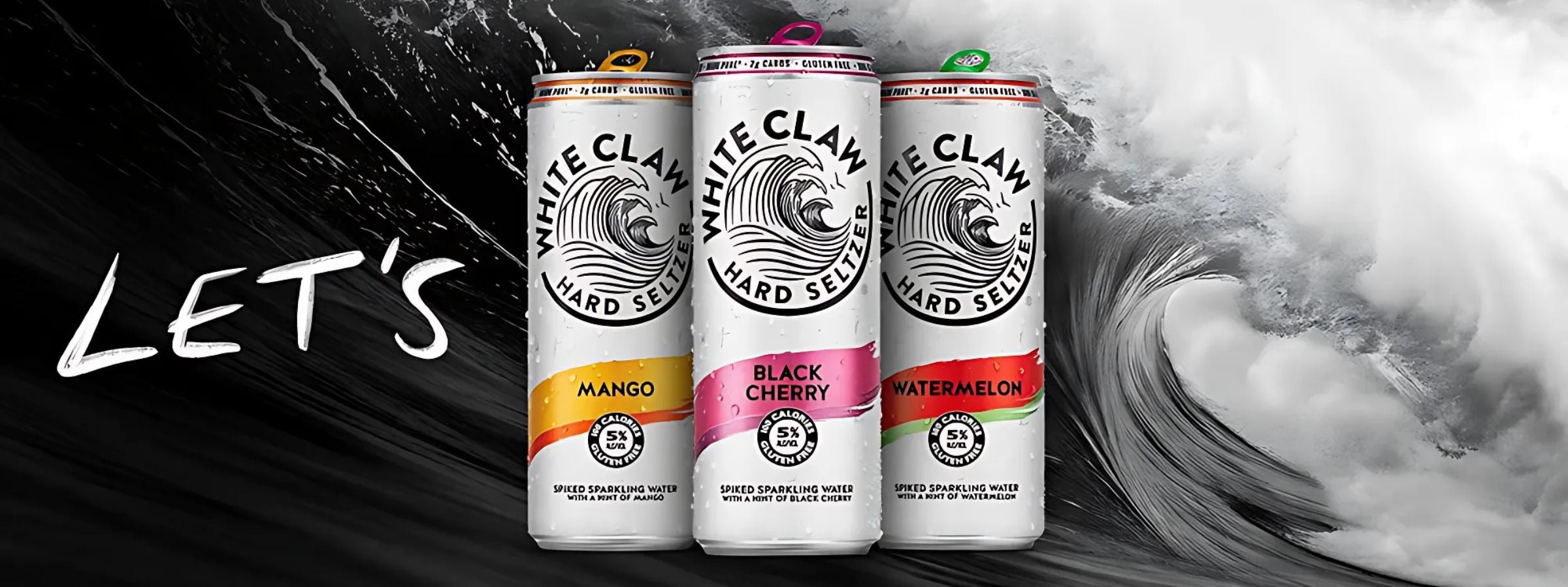 White Claw RTD cans chilled in ice bucket
