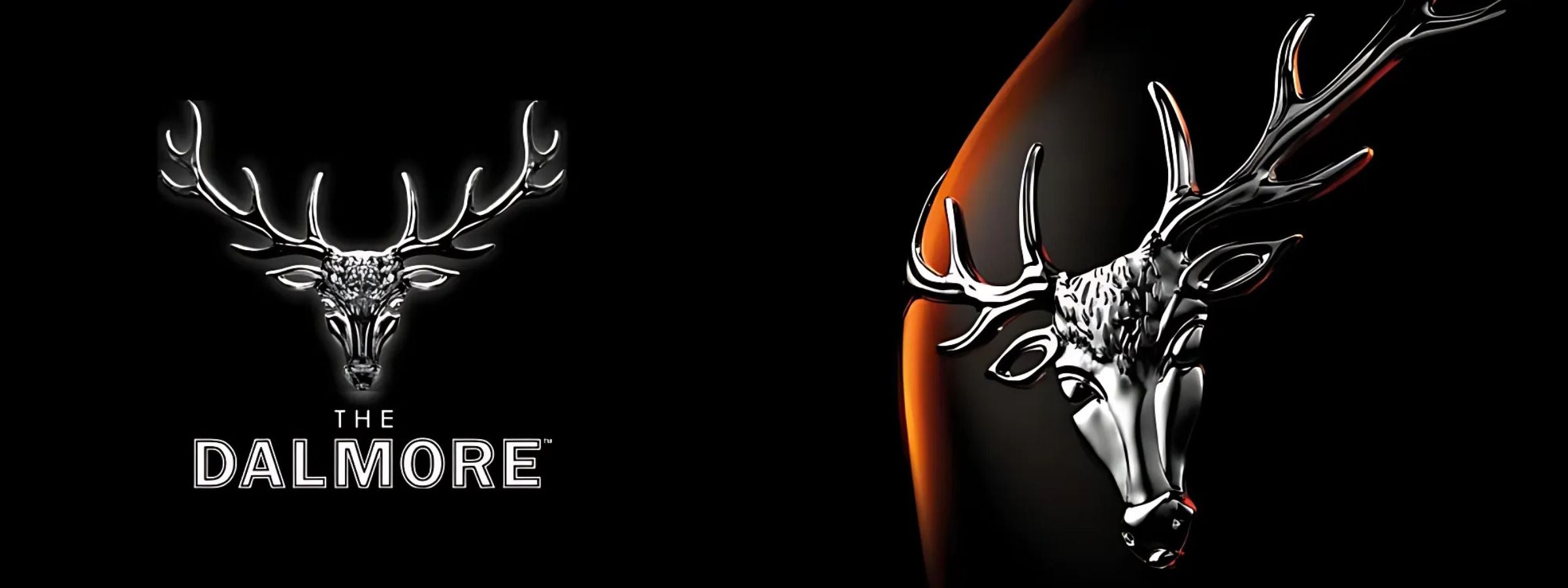 Dalmore branded alcohol bottles arranged for display