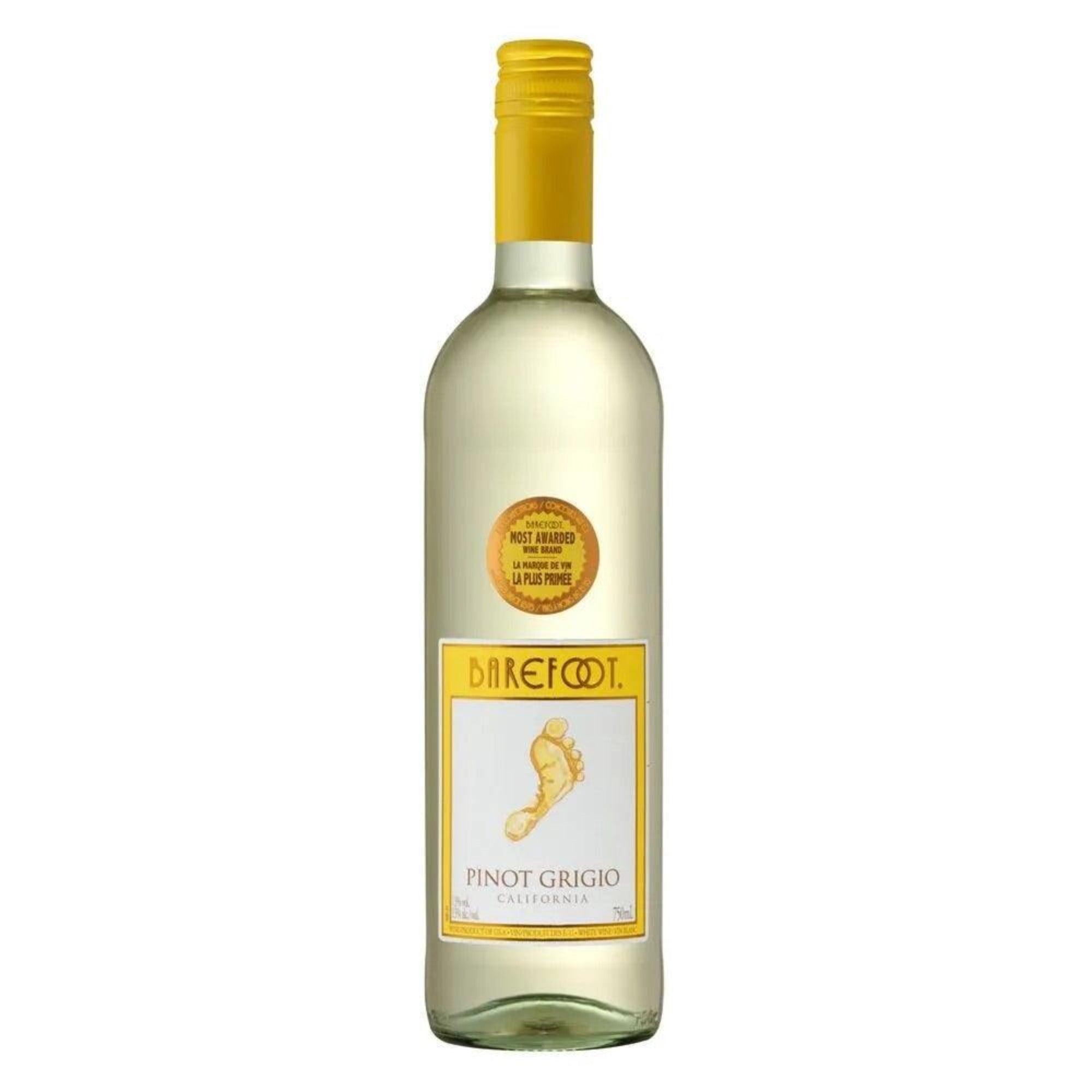 Barefoot Pinot Grigio White Wine, 75cl White Wine Barefoot