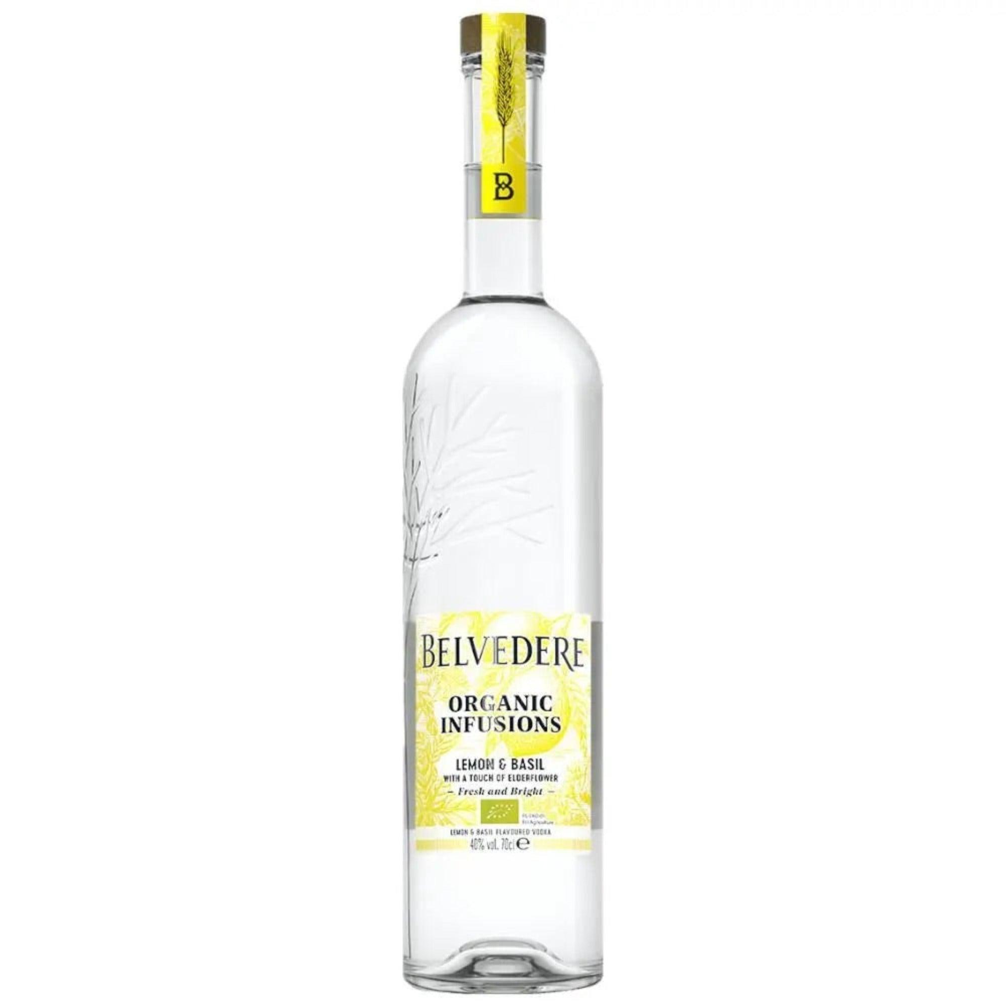 BELVEDERE ORGANIC INFUSIONS LEMON & BASIL VODKA, 70CL - Citywide Drinks