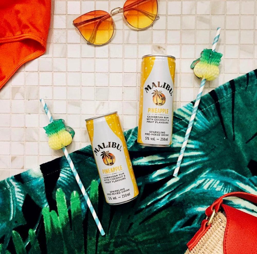 MALIBU COCONUT RUM & PINEAPPLE PREMIXED CAN, 250ML - Citywide Drinks