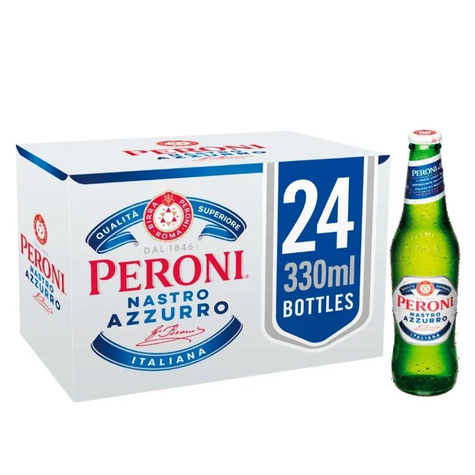 Peroni Nastro Azzurro Premium Lager, 24x 330ml - Citywide Drinks