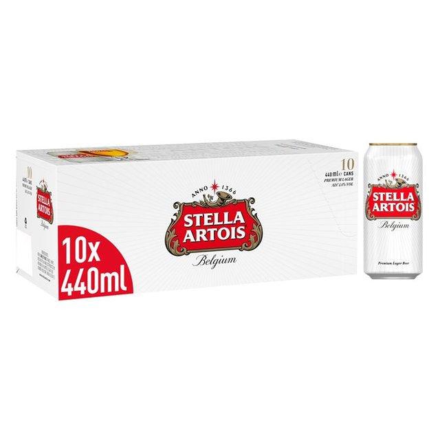 Stella Artois Premium Lager, 10x 440ml Cans - Citywide Drinks