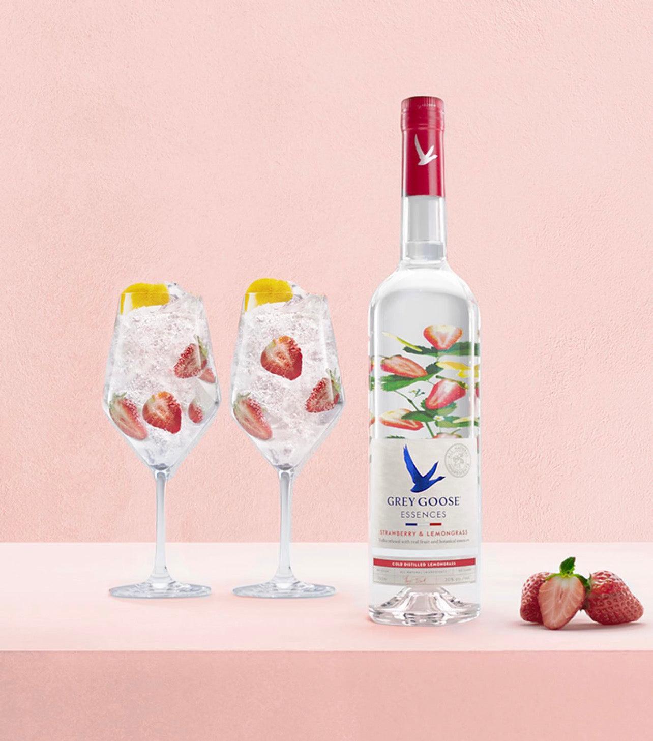GREY GOOSE ESSENCES STRAWBERRY & LEMONGRASS VODKA BASED SPIRIT, 70CL - Citywide Drinks
