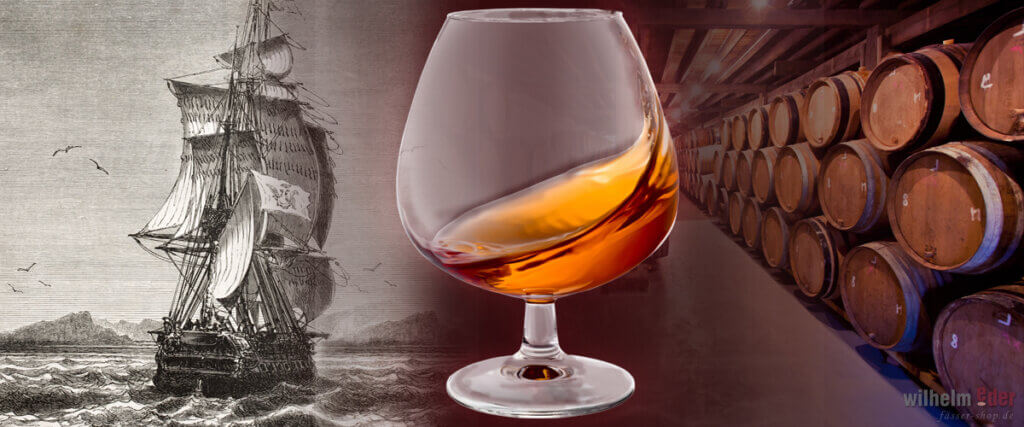 Bottle of dark spiced rum on white background
