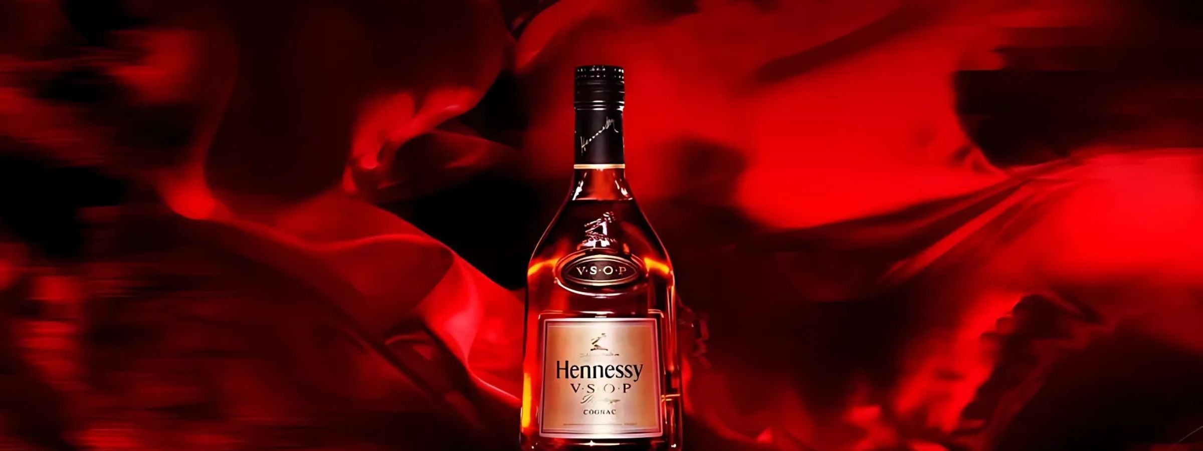Hennessy cognac bottle in elegant gift box