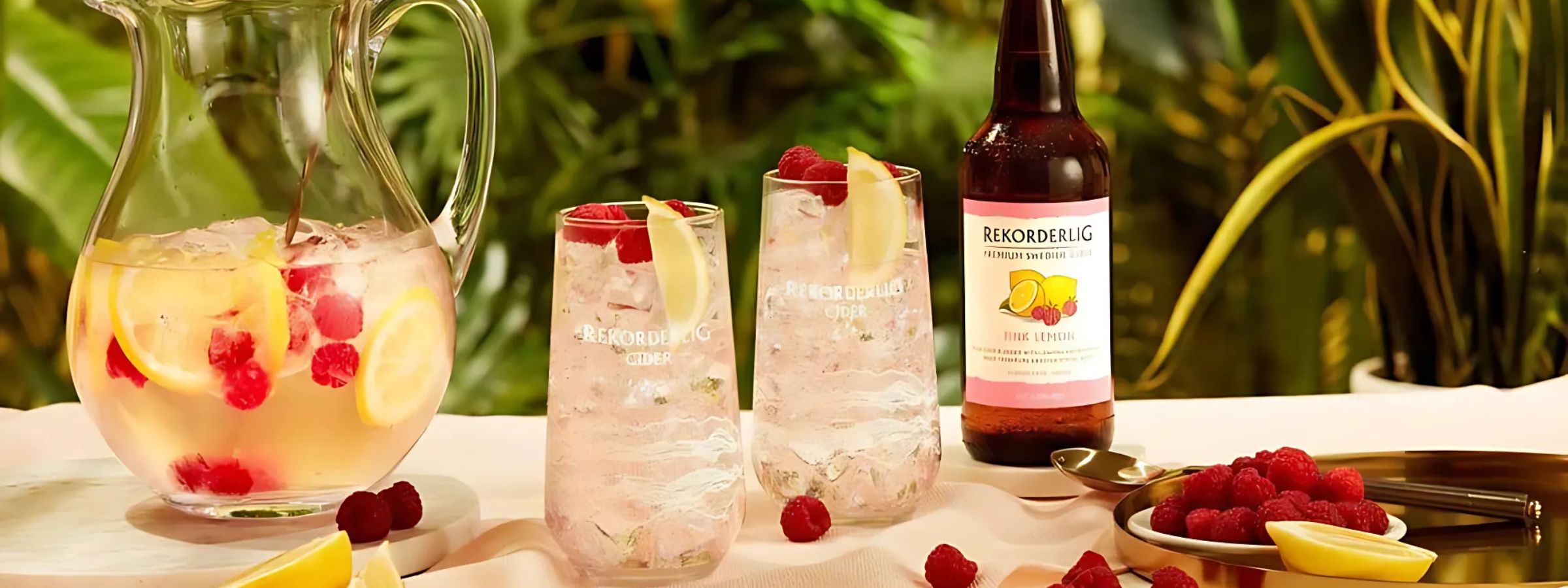 Rekorderlig cider bottles chilled and ready to pour