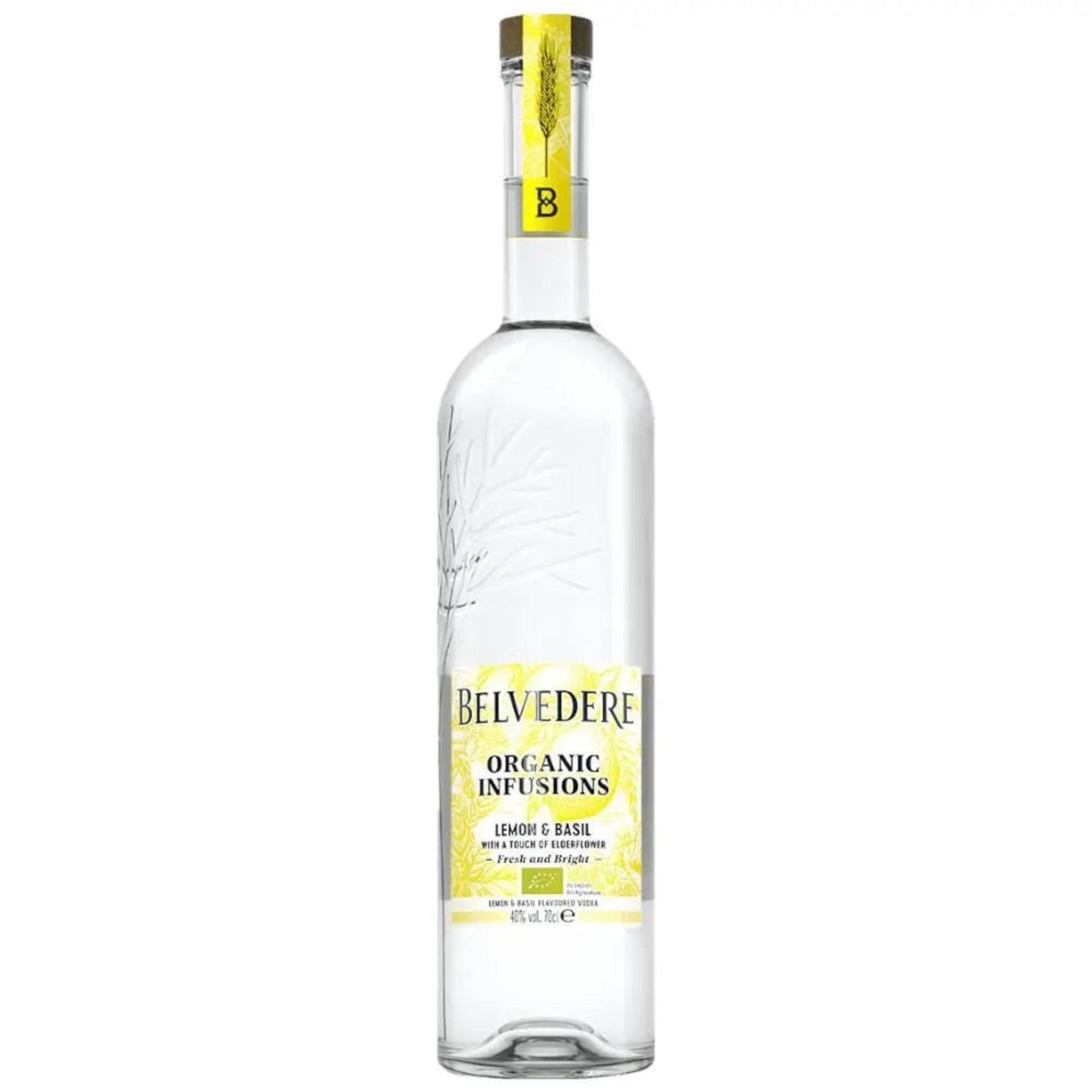 BELVEDERE ORGANIC INFUSIONS LEMON & BASIL VODKA, 70CL - Citywide Drinks 