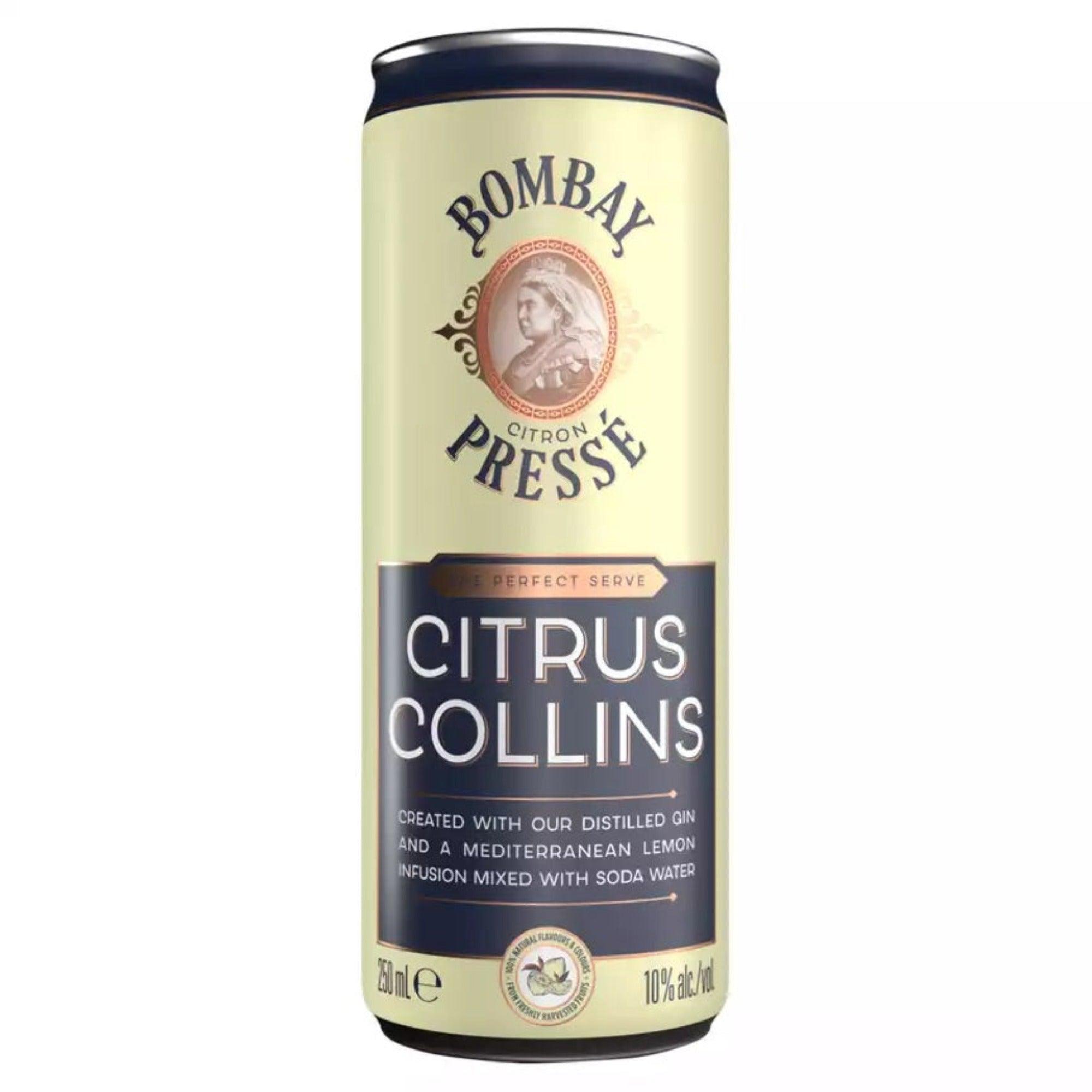 BOMBAY SAPPHIRE CITRUS COLLINS PREMIXED CAN, 250ML - Citywide Drinks 