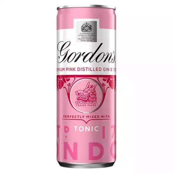 Gordon's Pink Gin & Schweppes Tonic Premixed Can, 250ml - Citywide Drinks 